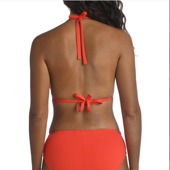 NWT La Blanca Island Goddess Halter Triangle Top In Paprika US Women’s Size 4 - Picture 2 of 2